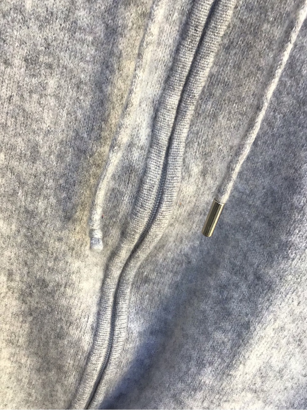 Cashmere Charter Club Gray Full Zip Hoodie Sweater 100% Cashmere Size Small - Picture 4 of 6